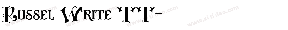 Russel Write TT字体转换
